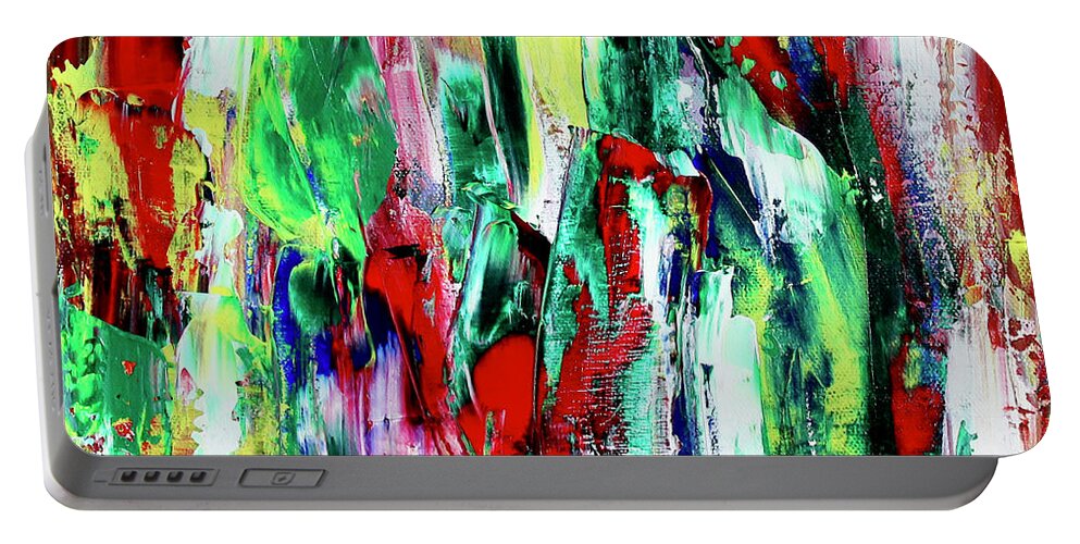 Abstract Portable Battery Charger featuring the painting Playful Piece 1 by Teresa Moerer