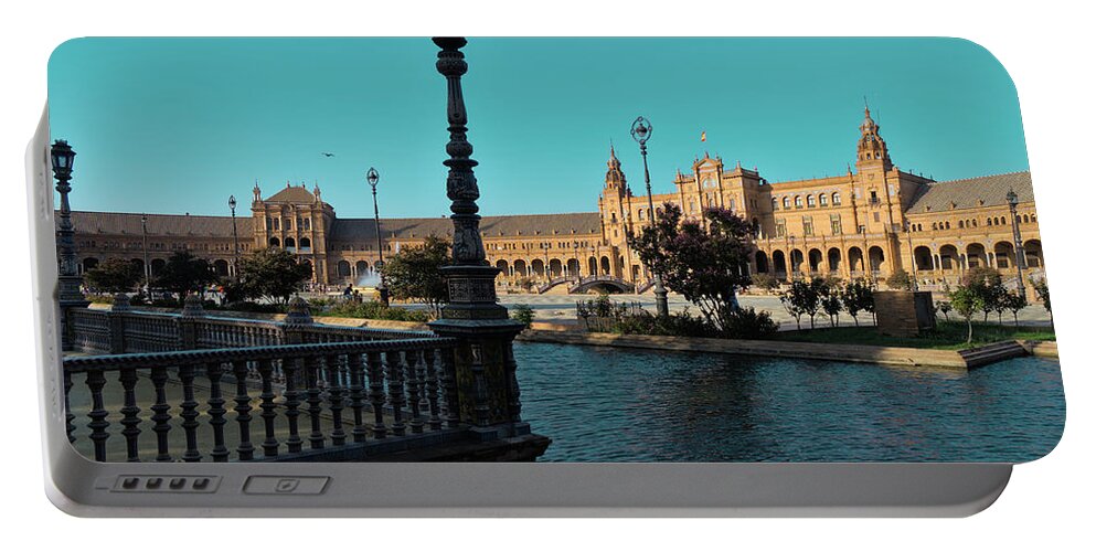 Spain Square Portable Battery Charger featuring the photograph Plaza de Espana by Angelo DeVal