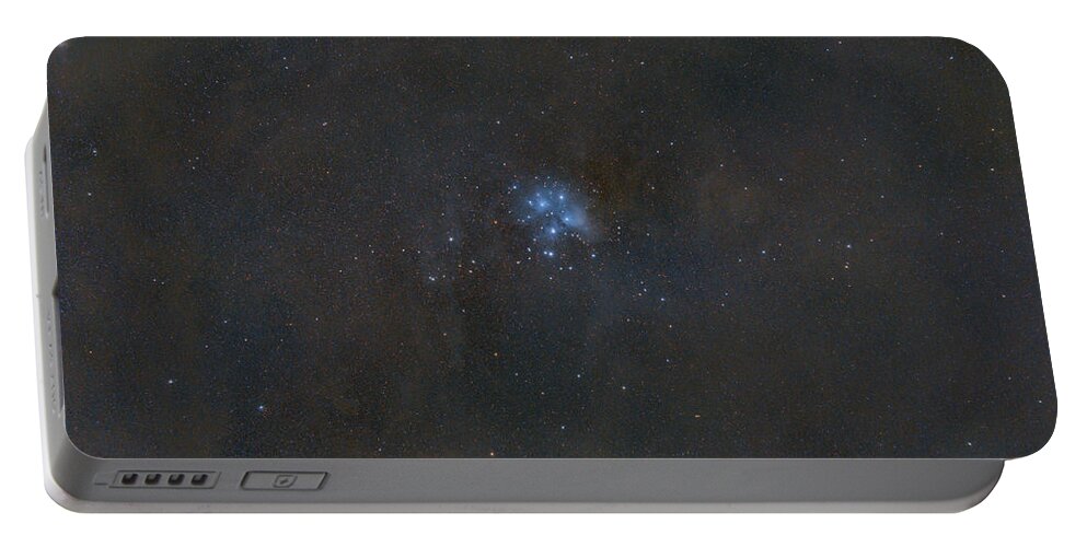 Astrophotography Portable Battery Charger featuring the photograph Pleiades Wide Field by Grant Twiss
