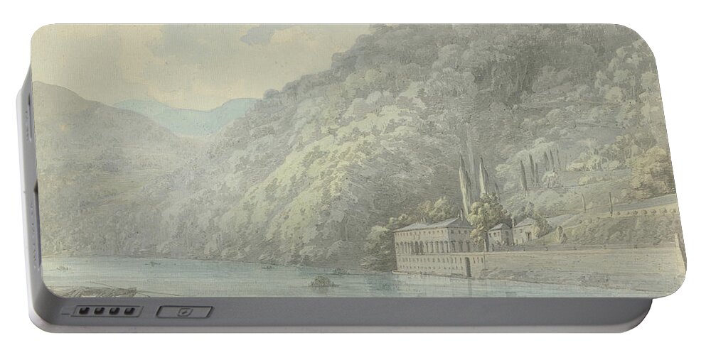 18th Century Art Portable Battery Charger featuring the drawing Pliny's Villa, belonging to the Marquis Canarizi near Como by John Webber