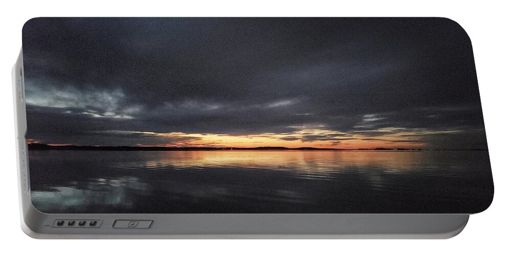  Portable Battery Charger featuring the photograph Plum Island Sounds Sunset by Adam Green