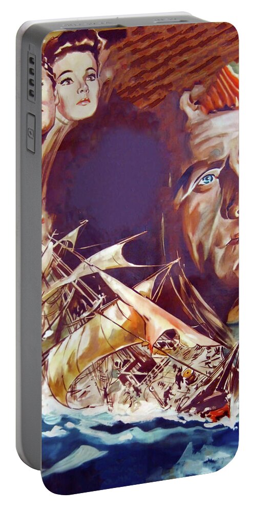 Plymouth Portable Battery Charger featuring the painting ''Plymouth Adventure'', 1950, movie poster painting by Georg Schubert by Stars on Art