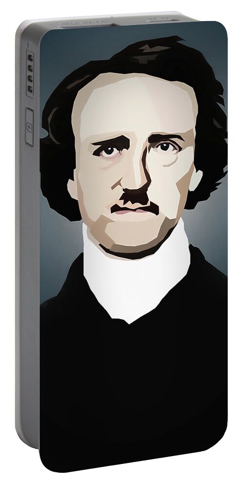  Poe Portable Battery Charger featuring the digital art Poe by Dan Sproul