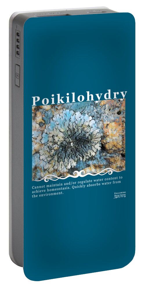 Water Regulation Portable Battery Charger featuring the digital art Poikilohydry by Lisa Redfern