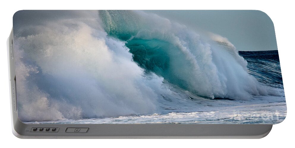 Polihale Beach Portable Battery Charger featuring the photograph Polihale Wave of Perfection by Debra Banks