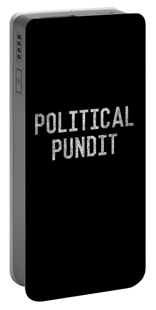 Funny Portable Battery Charger featuring the digital art Political Pundit Retro by Flippin Sweet Gear