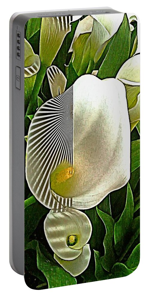 Calla Lily Portable Battery Charger featuring the photograph Pop Art Calla by Sea Change Vibes