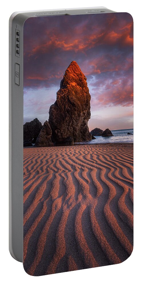 Oregon Portable Battery Charger featuring the photograph Port Orford Sunset by Darren White