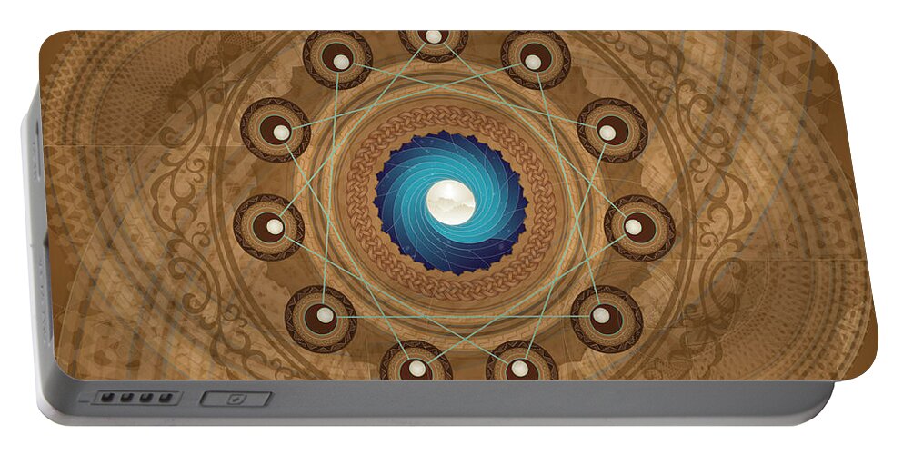 Portal Portable Battery Charger featuring the digital art Portal by Kenneth Armand Johnson