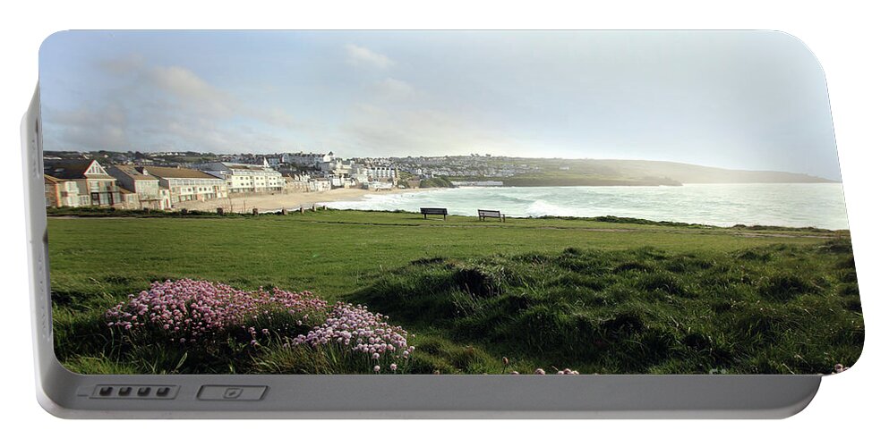 Porthmeor Portable Battery Charger featuring the photograph Porthmeor Thrift by Terri Waters