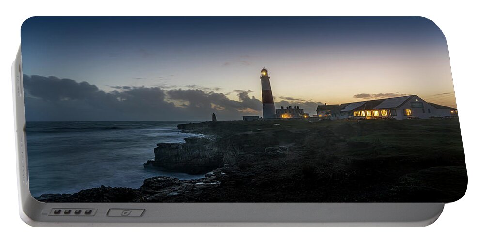 Portland Portable Battery Charger featuring the photograph Portland Bill Coastline by Chris Boulton