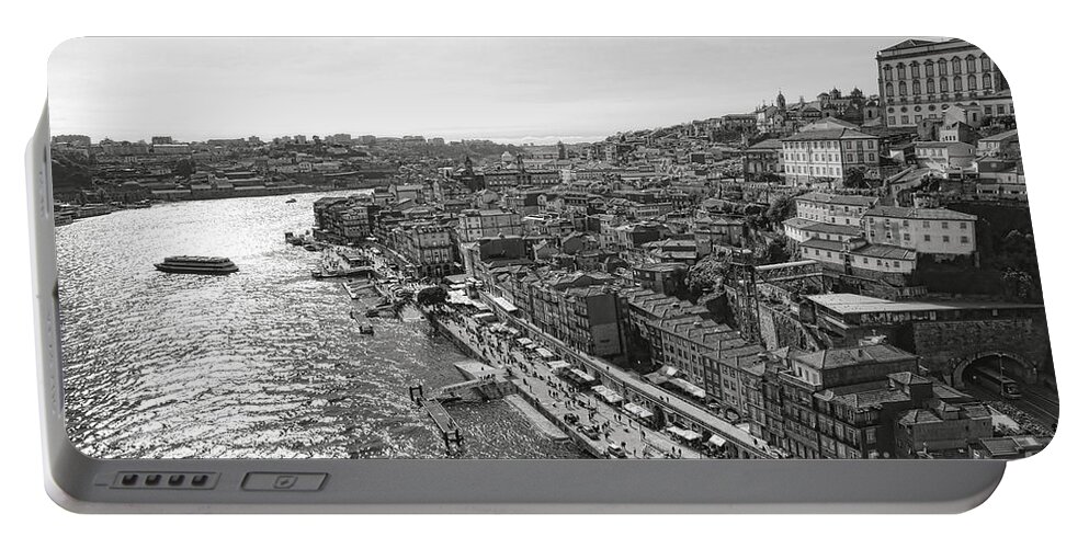 Porto Portable Battery Charger featuring the photograph Porto and the Rio Douro river by Olivier Le Queinec