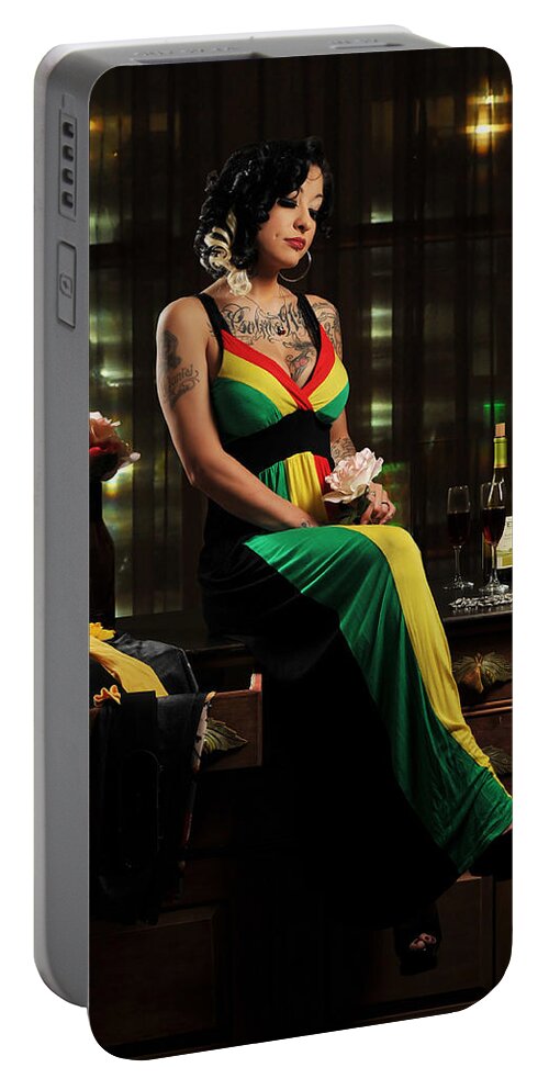 Woman Portable Battery Charger featuring the photograph Portrait of a Beautiful Woman Alone by Mark Stout