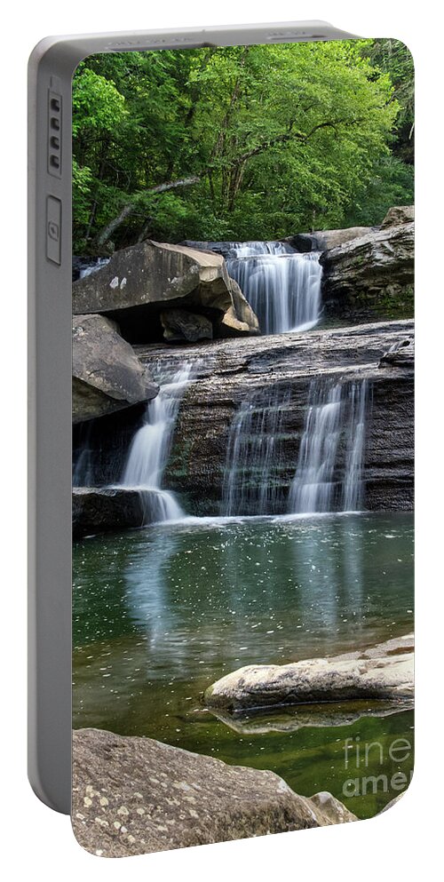  Portable Battery Charger featuring the photograph Potter's Falls 12 by Phil Perkins
