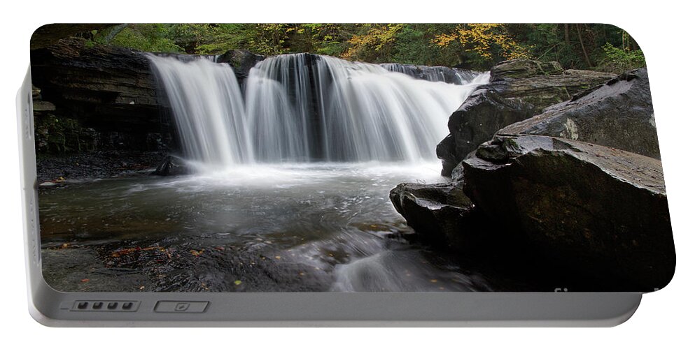 Waterfall Portable Battery Charger featuring the photograph Potter's Falls 14 by Phil Perkins