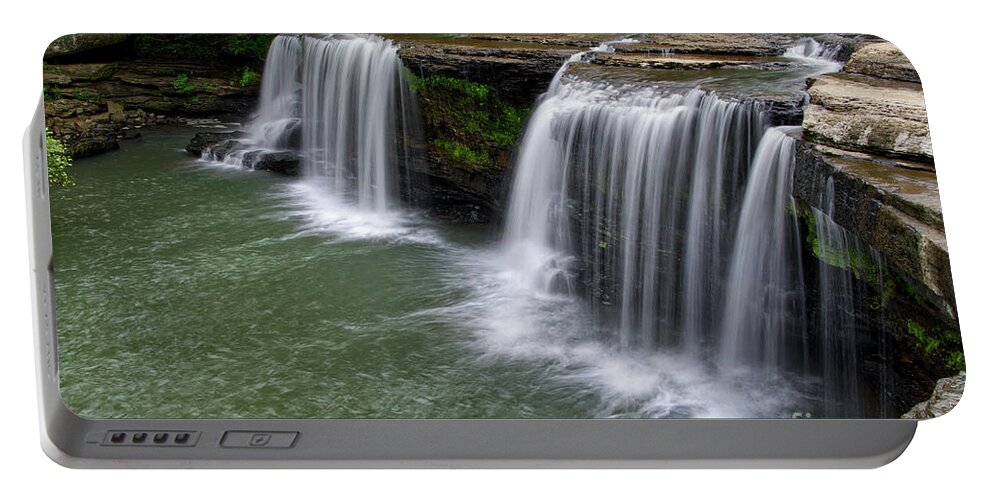 Waterfall Portable Battery Charger featuring the photograph Potter's Falls 9 by Phil Perkins