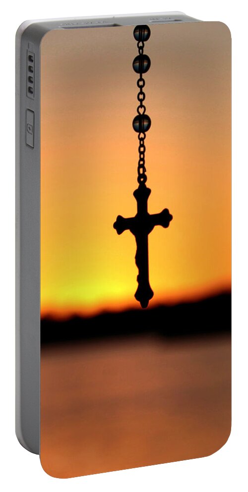 Rosary Portable Battery Charger featuring the photograph Pray for Peace by Mary Walchuck