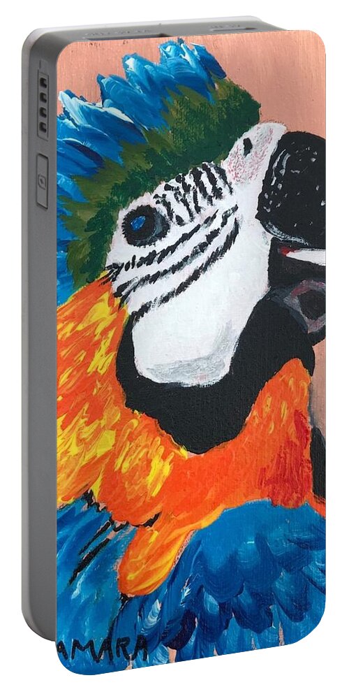 Pets Portable Battery Charger featuring the painting Pretty Polly by Kathie Camara