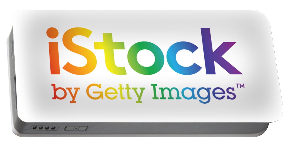 Getty Images Logo Portable Battery Charger featuring the digital art Logo Pride 003 by Getty Images