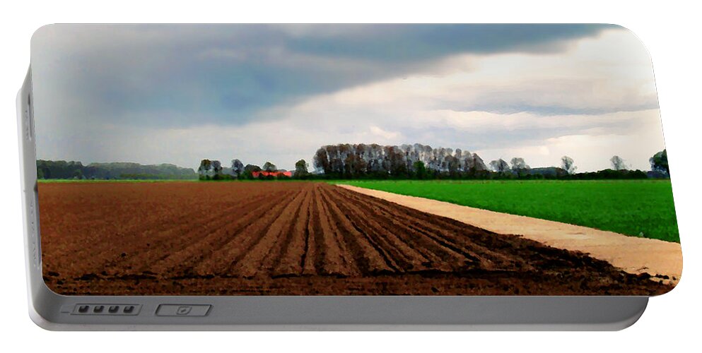 Photgraphy Portable Battery Charger featuring the photograph Promissing field by Luc Van de Steeg