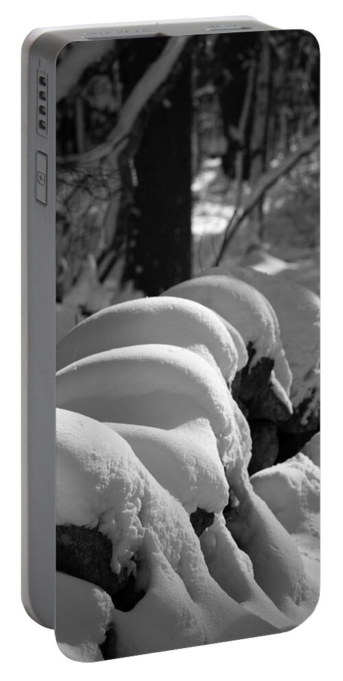 Winter Portable Battery Charger featuring the photograph Property Lines by Linda Bonaccorsi