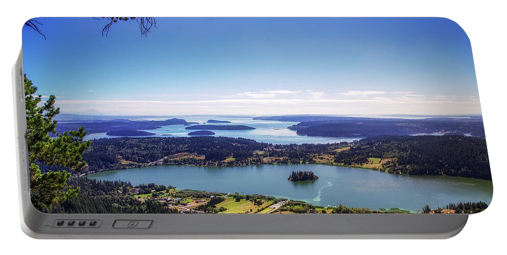 Puget Sound Portable Battery Charger featuring the photograph Puget Sound from Mnt. Erie by Bradley Morris