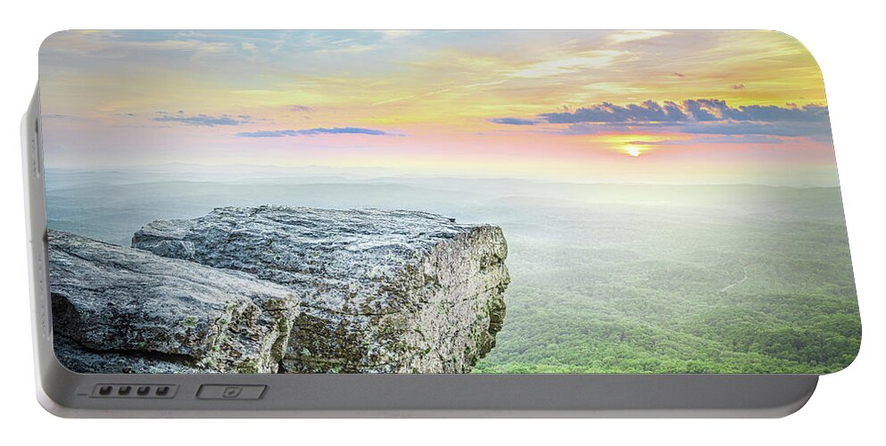 Pulpit Rock Portable Battery Charger featuring the photograph Pulpit Rock Sunset by Jordan Hill