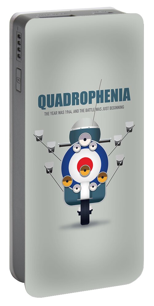 Movie Poster Portable Battery Charger featuring the digital art Quadrophenia - Alternative Movie Poster by Movie Poster Boy