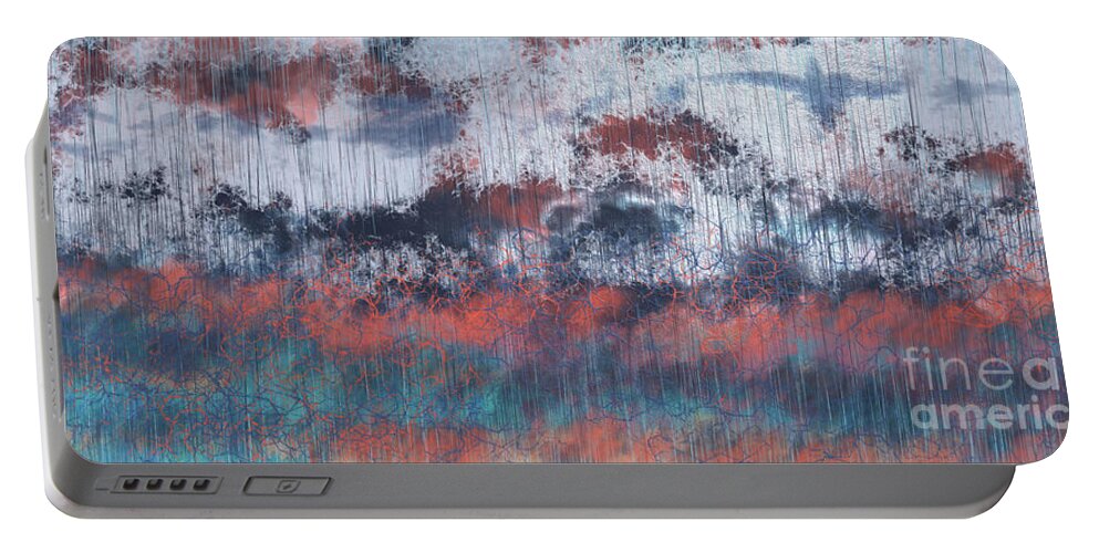 Storm Portable Battery Charger featuring the digital art Quenching Storms by Bentley Davis