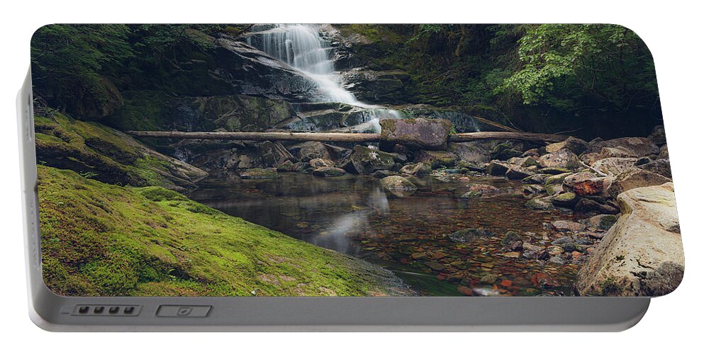 Waterfall Portable Battery Charger featuring the photograph Quiet Falls 2 by Michael Rauwolf