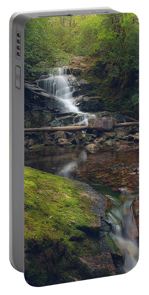 Waterfall Portable Battery Charger featuring the photograph Quiet Falls by Michael Rauwolf