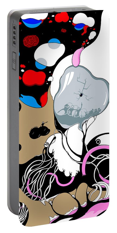 Rat Portable Battery Charger featuring the digital art Rage by Craig Tilley