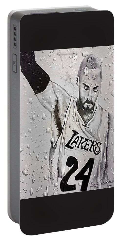  Portable Battery Charger featuring the mixed media Rain by Angie ONeal