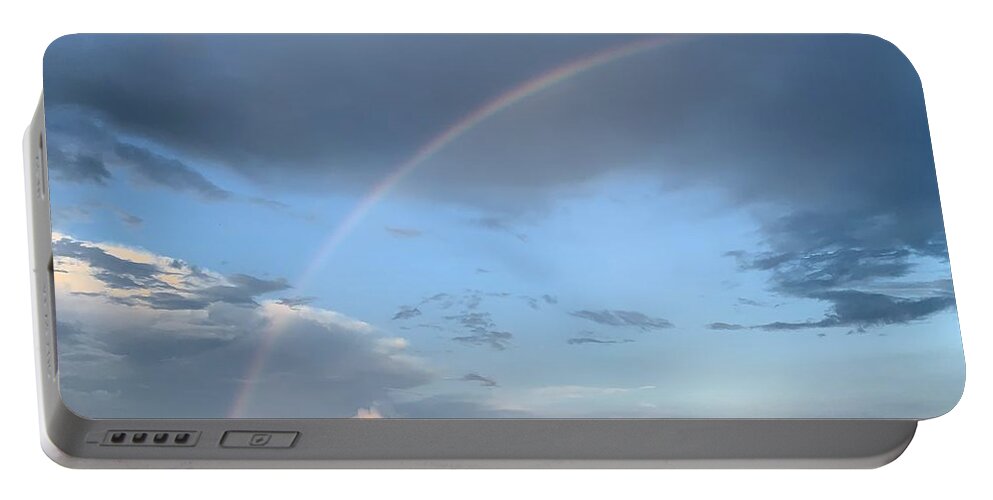 Rainbow Portable Battery Charger featuring the photograph Rainbow after the Storm by Chris Montcalmo