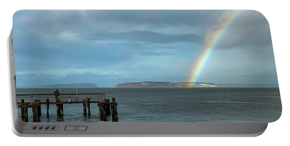 Rainbow Portable Battery Charger featuring the photograph Rainbow I by Anamar Pictures