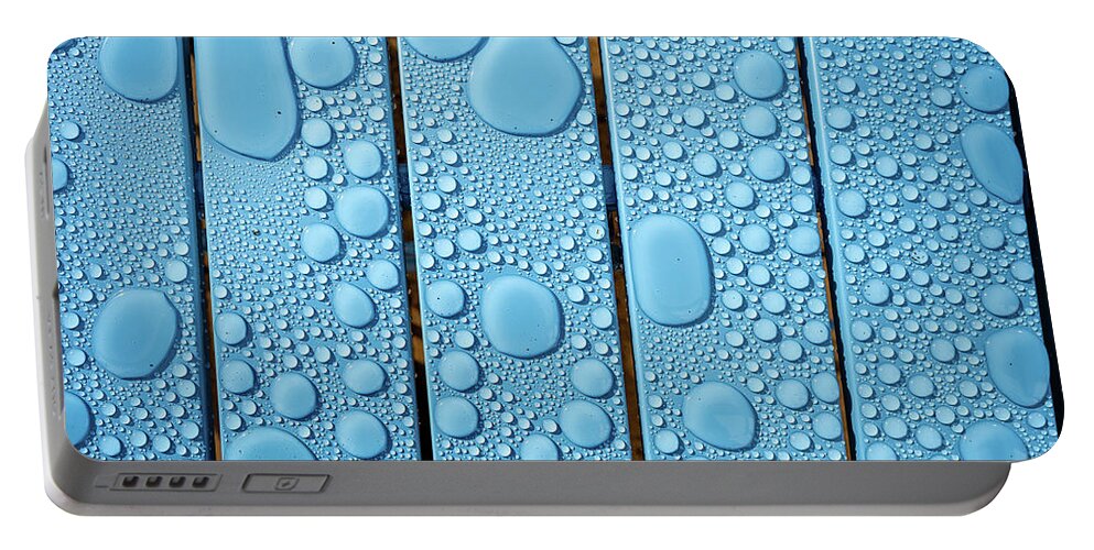 Rain Portable Battery Charger featuring the photograph Raindrops 1 by Nigel R Bell