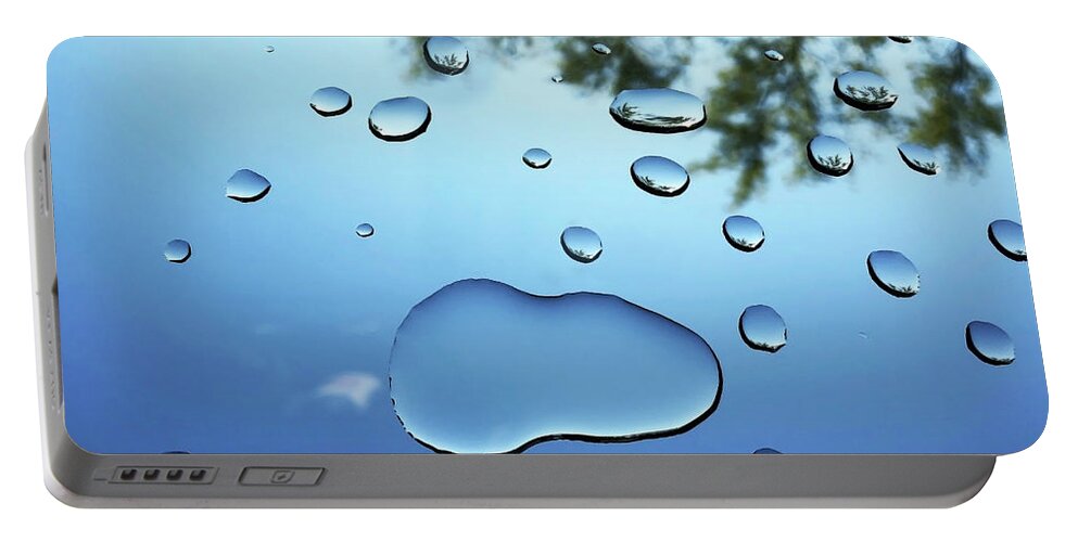 Rain Portable Battery Charger featuring the photograph Raindrops 3 by Silvia Marcoschamer