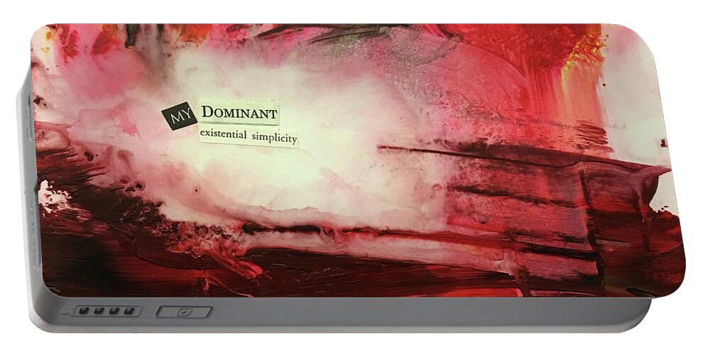 Abstract Art Portable Battery Charger featuring the painting Ravenous Saint by Rodney Frederickson