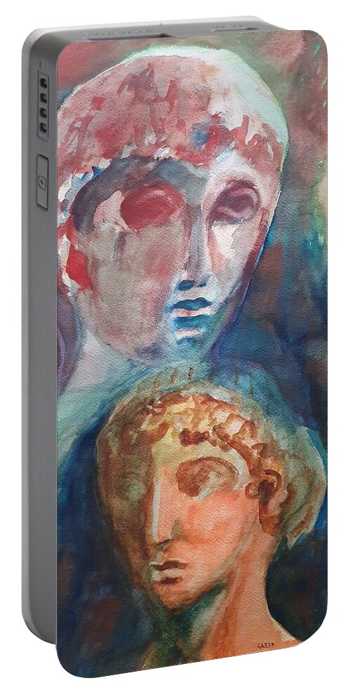 Masterpiece Paintings Portable Battery Charger featuring the painting Reborn by Enrico Garff
