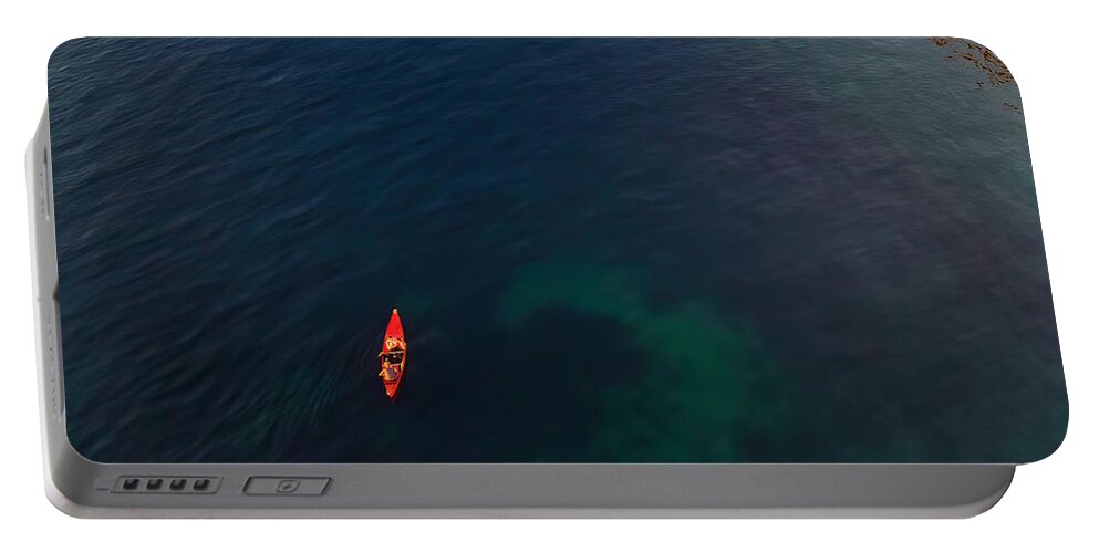 Canoe Portable Battery Charger featuring the photograph Red Canoe by Sal Ahmed