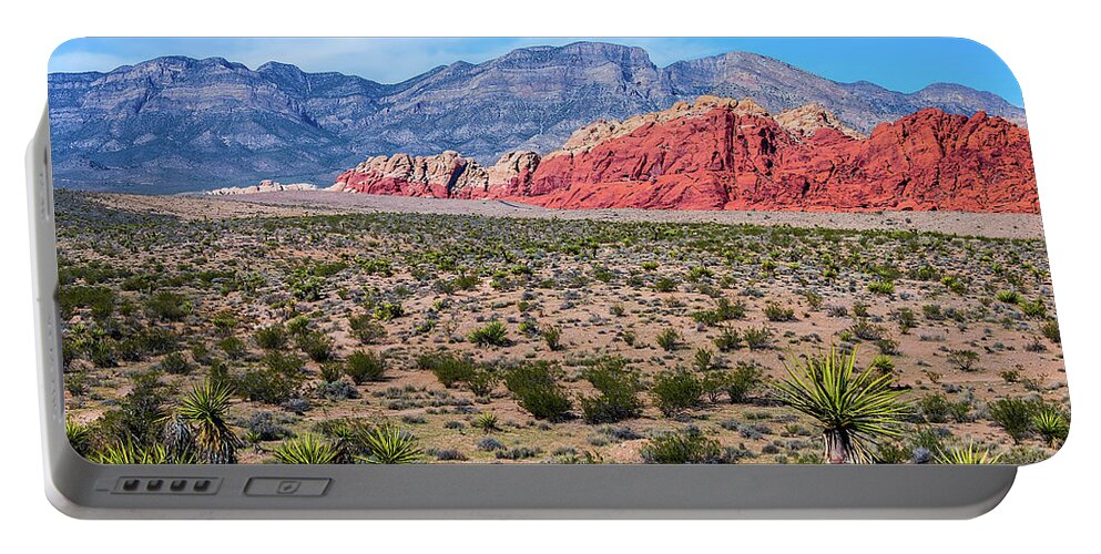 Navajo Indians Portable Battery Charger featuring the photograph Red Rock Canyon Mountains by Anthony Sacco