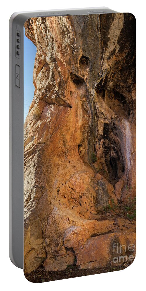 Mountains Portable Battery Charger featuring the photograph Red-brown rock formation 2. Abstract mountain beauty by Adriana Mueller