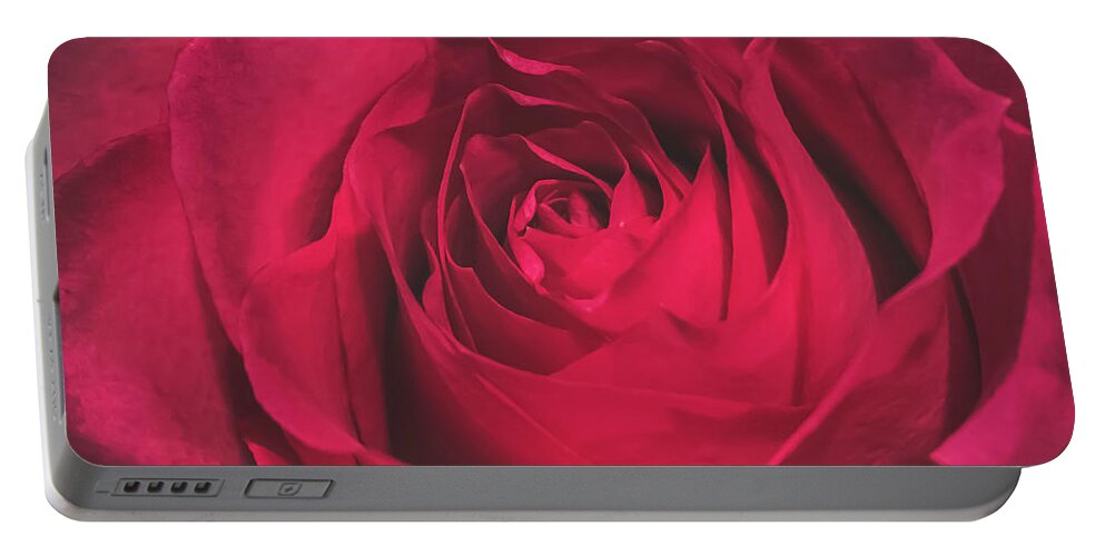 Red Portable Battery Charger featuring the photograph Red Rose by Anamar Pictures