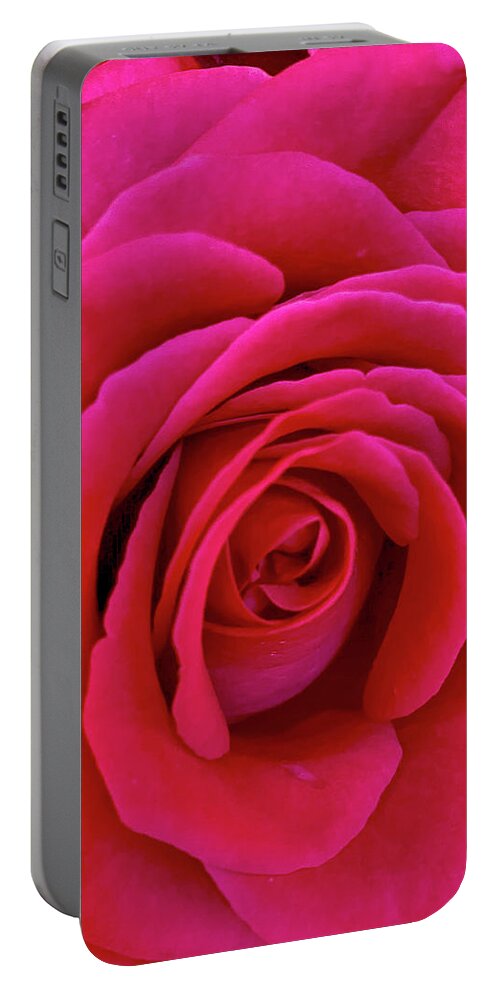 Red Portable Battery Charger featuring the photograph Red Rose by Rochelle Berman