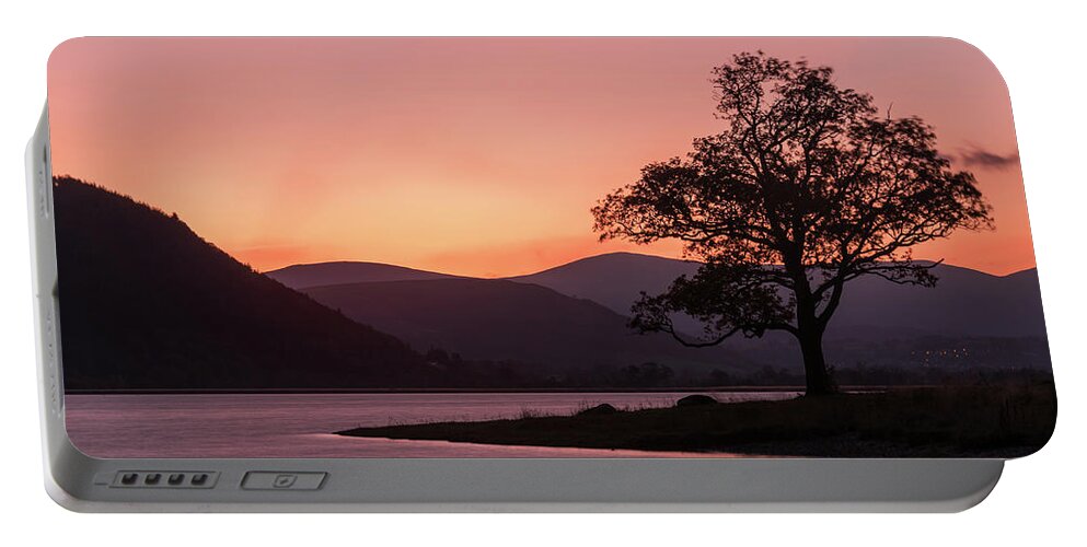 Cumbria Portable Battery Charger featuring the photograph Red Skies, Lake District, England, UK by Sarah Howard