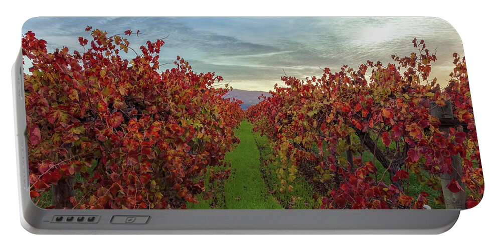 Nature Portable Battery Charger featuring the photograph Red Vines 3 by Jonathan Nguyen