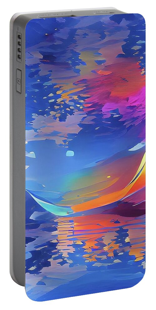  Portable Battery Charger featuring the digital art BlueReflectOn 4 Ukraine by Rod Turner