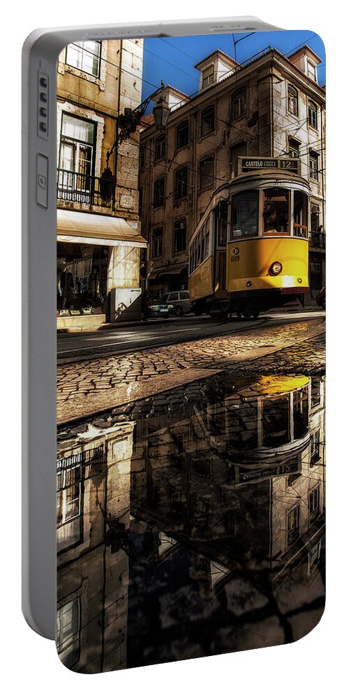 Tram12 Portable Battery Charger featuring the photograph Reflected by Jorge Maia