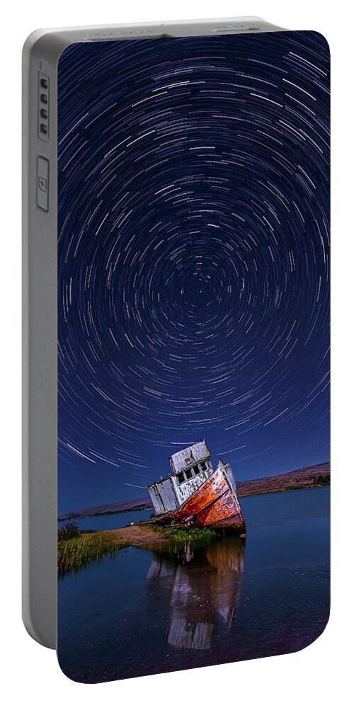 Astro Photography Portable Battery Charger featuring the photograph Reflections and Star Trails by Don Hoekwater Photography