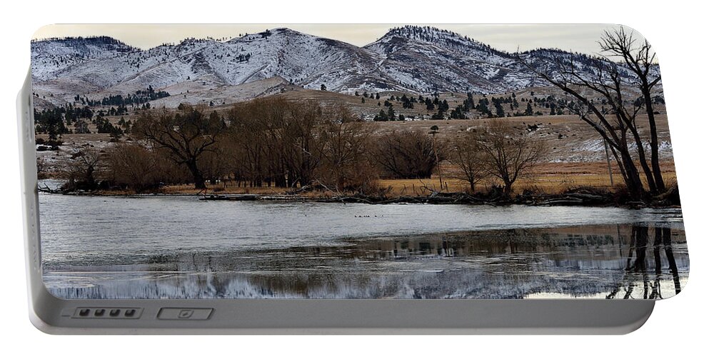 Snow Portable Battery Charger featuring the photograph Reflections In Icy Waters by Kae Cheatham